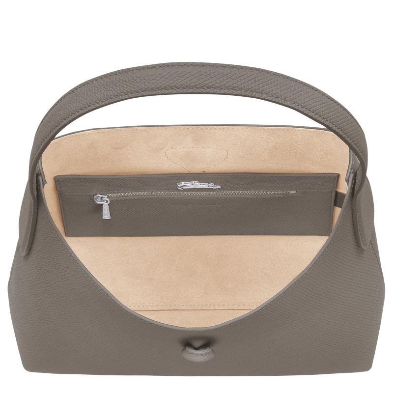 Longchamp Roseau M Ženske Hobo Torba Sive | 38541-OALG