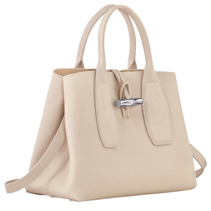 Longchamp Roseau M Ženske Torbica Bijele | 90268-WVNQ