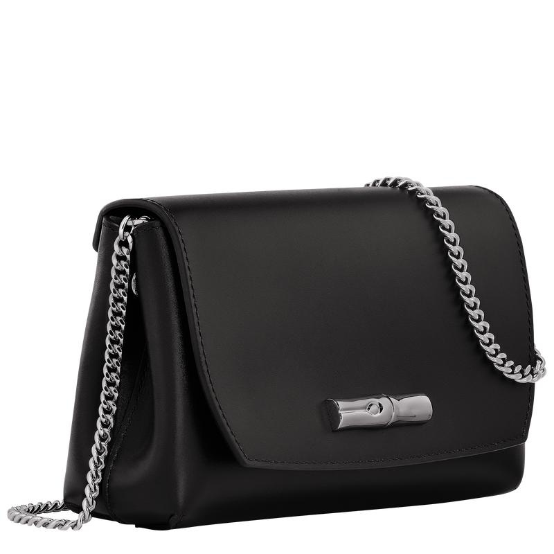 Longchamp Roseau Ženske Clutch Crne | 72386-HYZQ