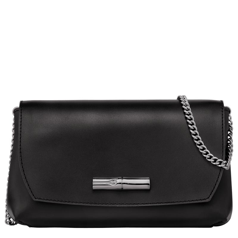 Longchamp Roseau Ženske Clutch Crne | 72386-HYZQ