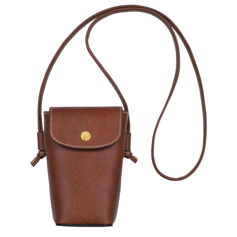 Longchamp Épure with leather lace Muške Maska Smeđe | 43692-IVXA