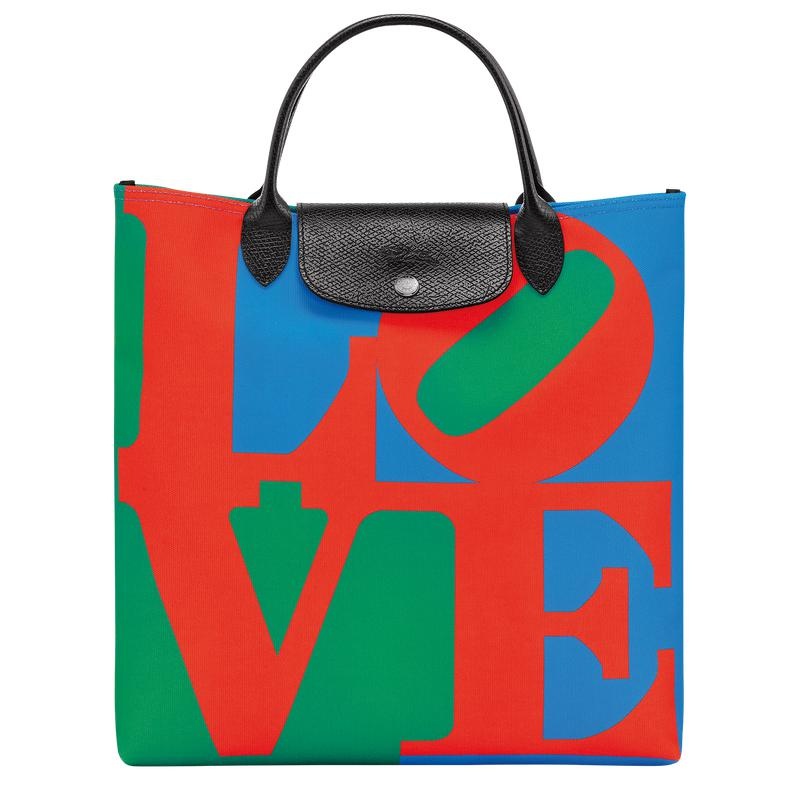 Longchamp x Robert Indiana L Muške Torbica Red/Navy | 70864-SCFJ