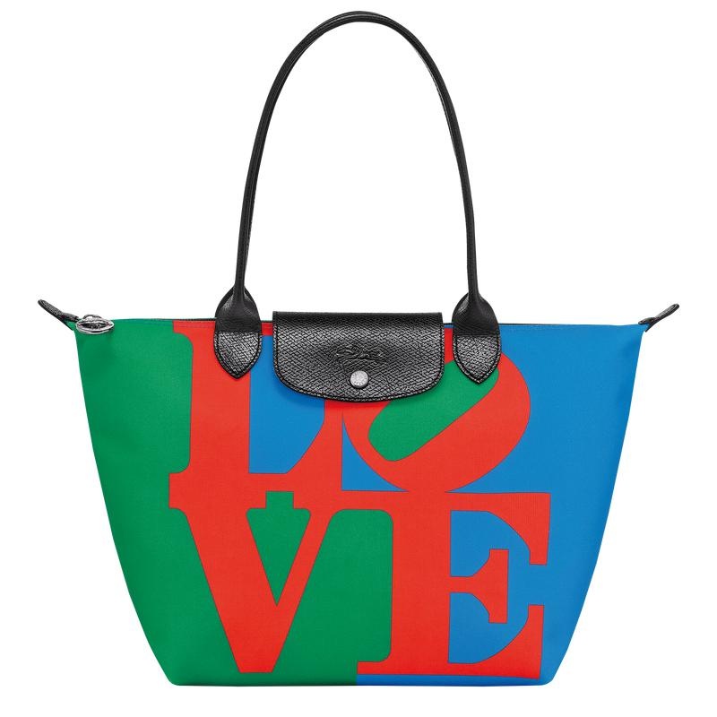 Longchamp x Robert Indiana M Ženske Torba Tote Red/Navy | 27491-UXYK