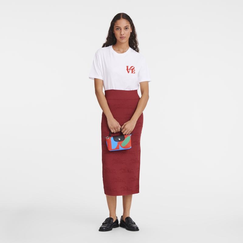 Longchamp x Robert Indiana Muške Pouches Red/Navy | 35261-KGZU